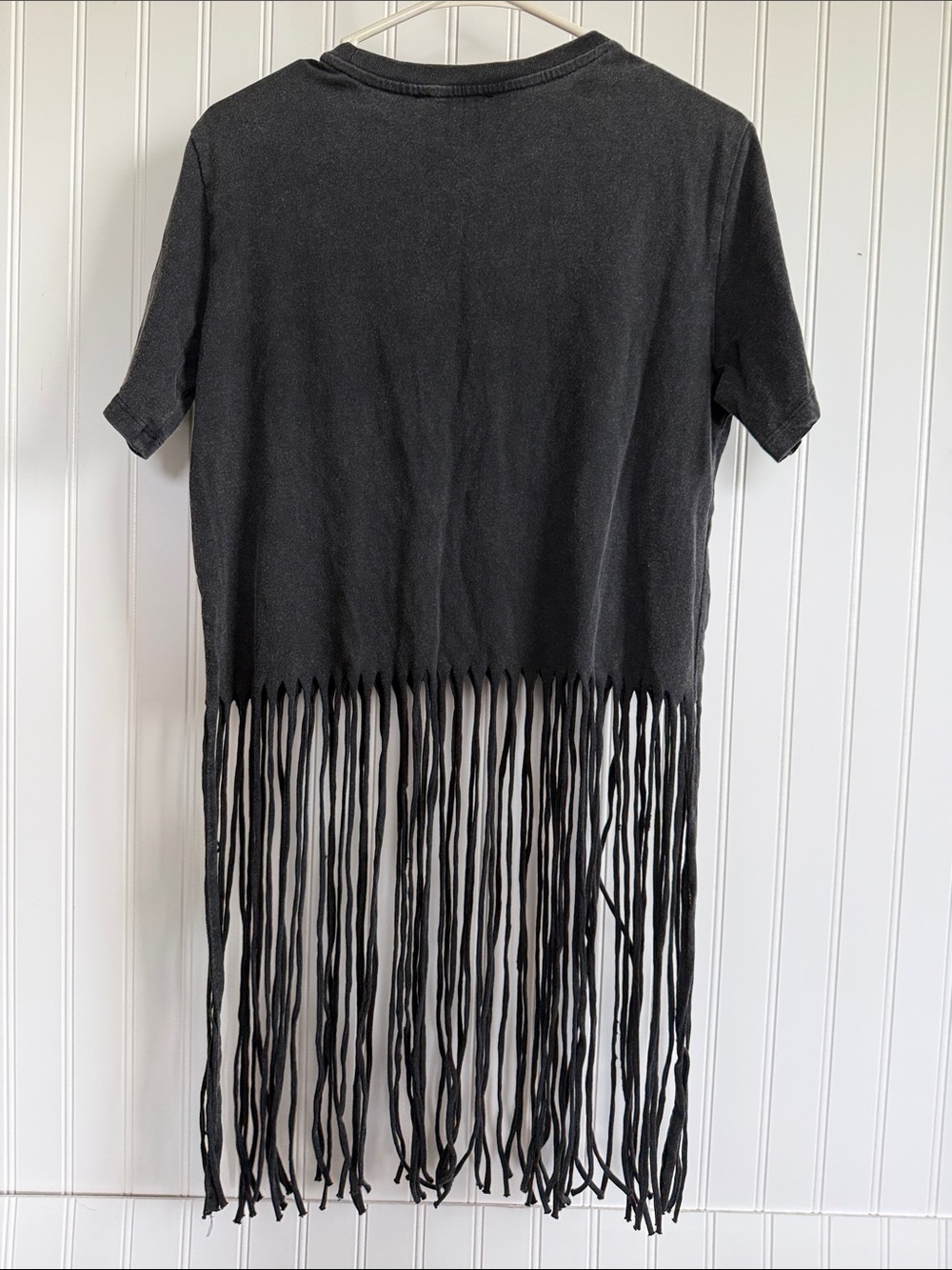Western Graphic Fringe Crop Top - Black Tee Women’s S Rock & Roll Denim - Picture 4 of 6